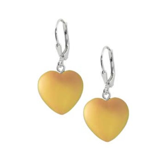 Heart Earrings Sterling Silver Crystal Jewelry Dangle - Picture 12 of 12